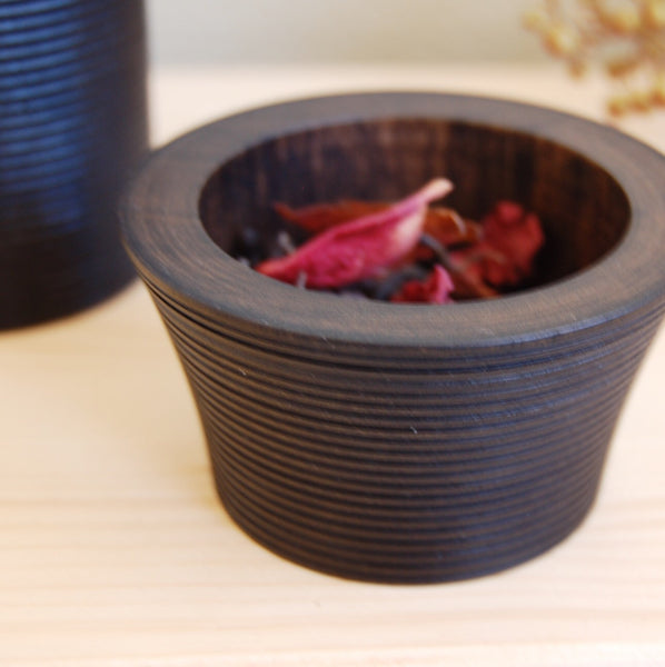 Contenitore del tè "Karumi" - Hishi nero